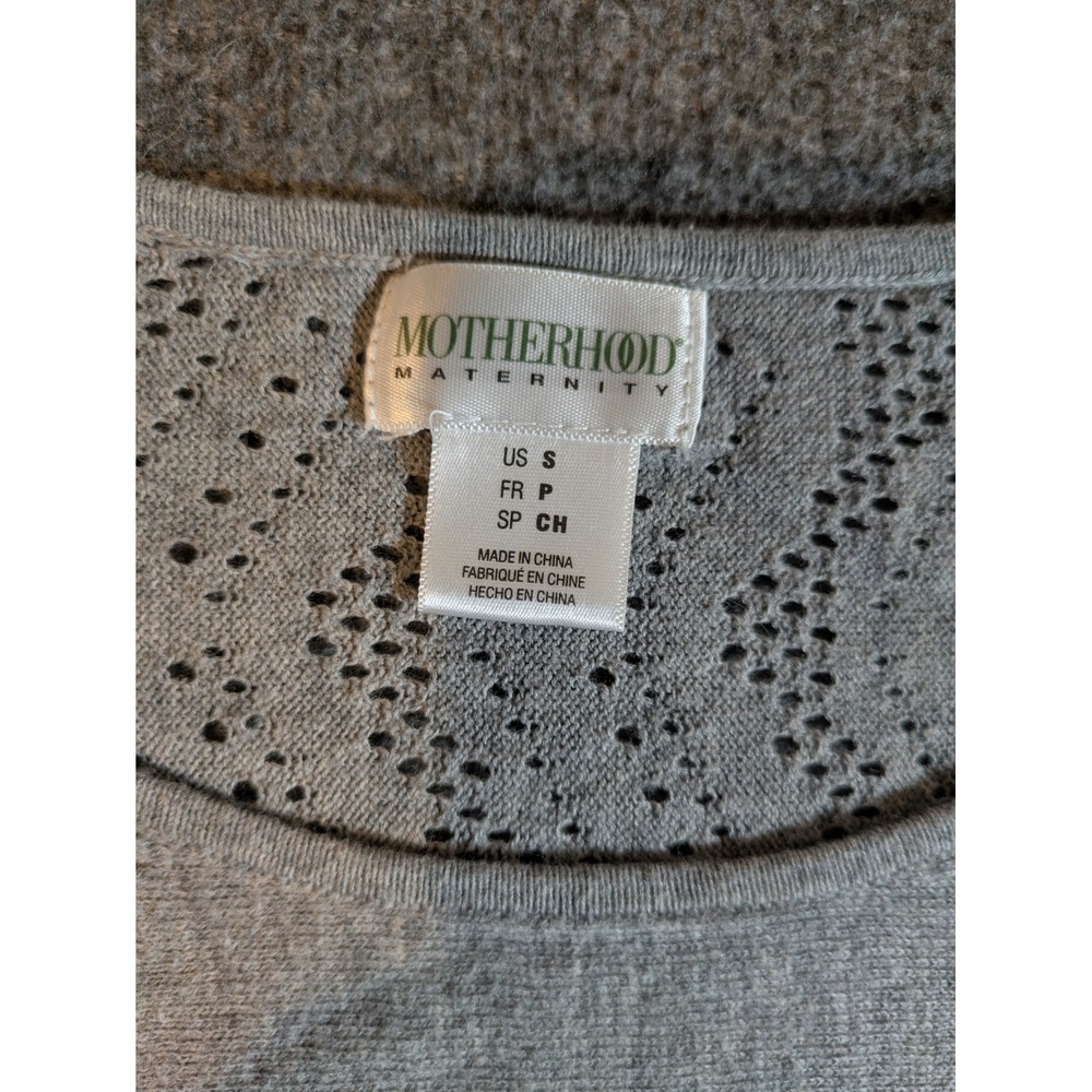 Motherhood Maternity‎ 3/4 Sleeve Lot of 2 Gray & White Sweater size M - Picture 11 of 14